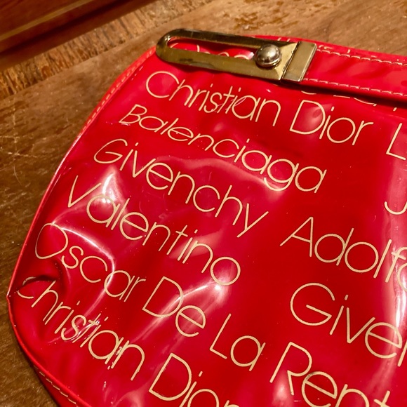 VINTAGE RED VINYL BAG! A Studio 54 Relic! EUC! - Picture 10 of 10